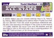 2004 Topps #719 Todd Helton AS back image