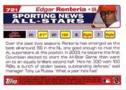 2004 Topps #721 Edgar Renteria AS back image