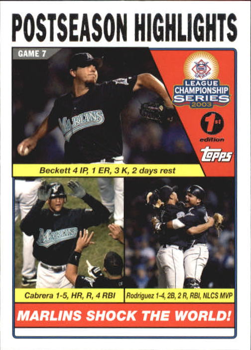2004 Topps 1st Edition #351 Beckett/Cabrera/I.Rod NLCS