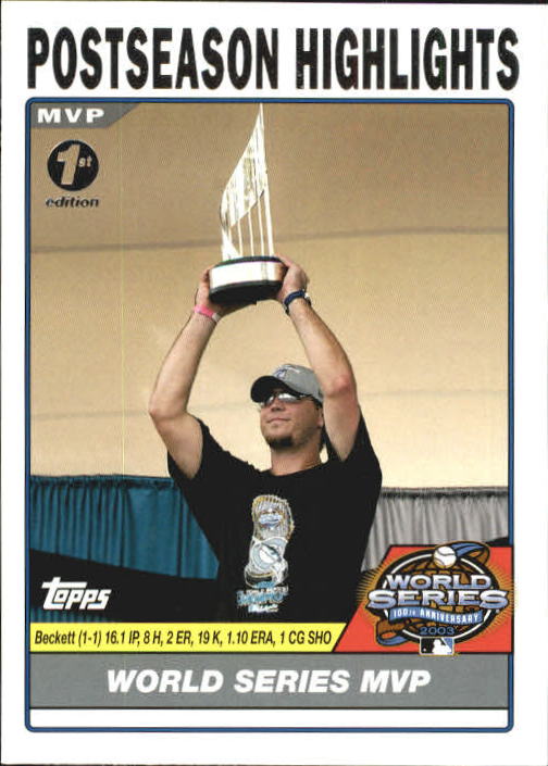 2004 Topps 1st Edition #733 Josh Beckett WS MVP
