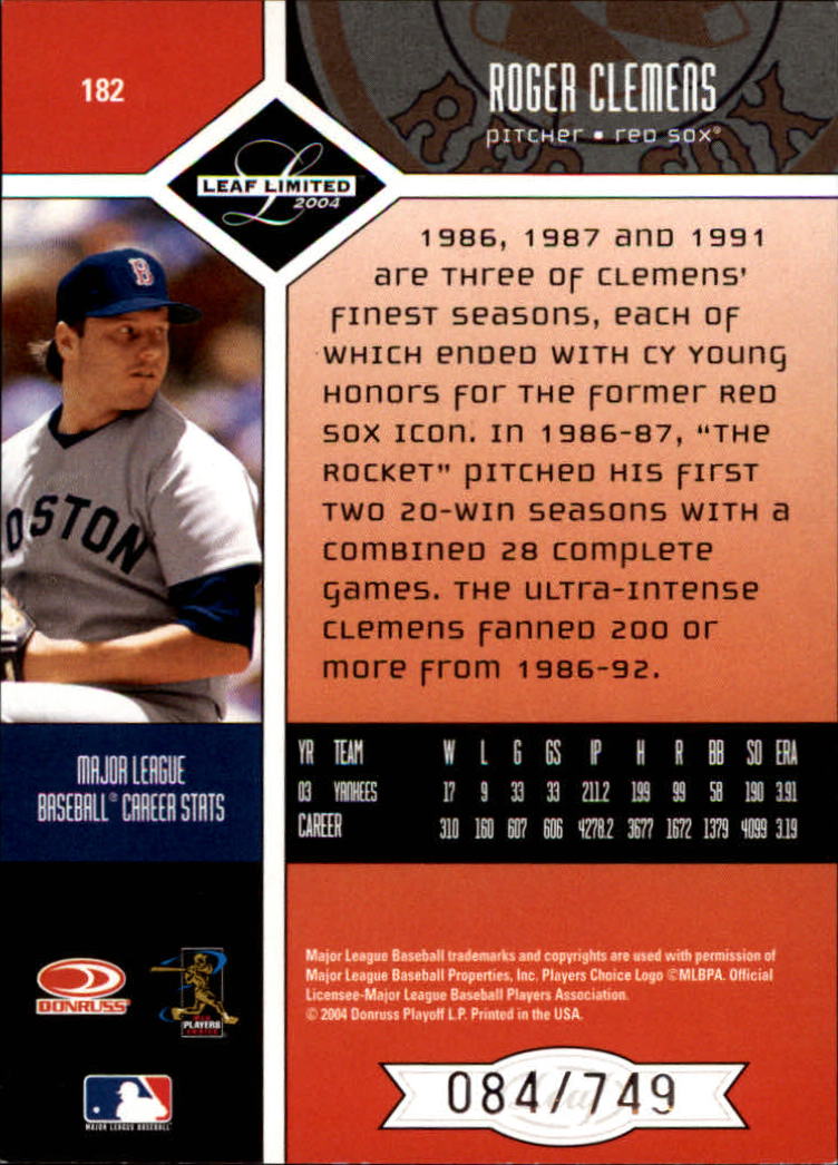 FREITAG 廃盤希少 R504 CLEMENS Reference Line Roger CLEMENS 2004 Leaf Limited Threads Blue Jersey 21 Relic