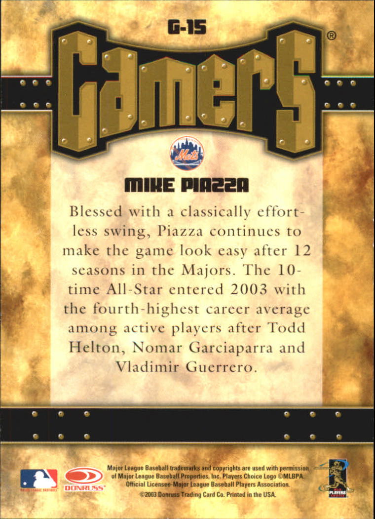 2004 Leaf Baseball "Gamers" Insert Cards - Picture 11 of 15
