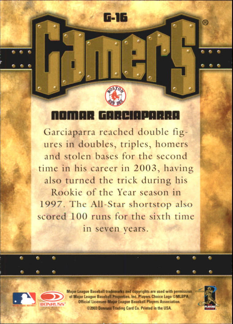 2004 Leaf Baseball "Gamers" Insert Cards - Picture 13 of 15