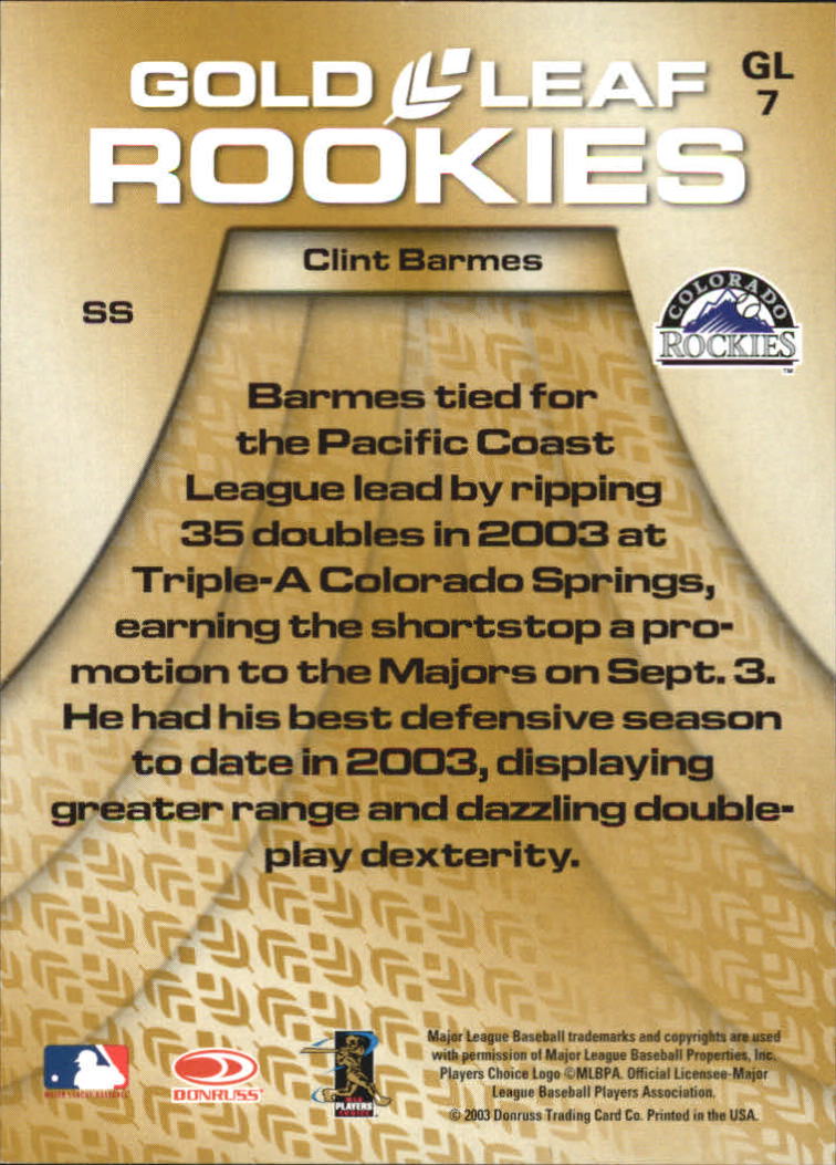2004 Leaf Baseball "Gold Rookies" Insert Cards - Picture 9 of 13