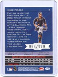 2004 Leaf Limited Previews #8 Mike Piazza back image