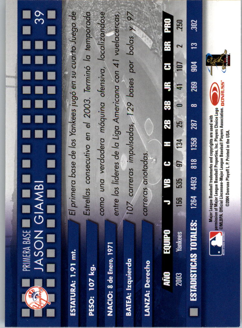 Sports Card Back