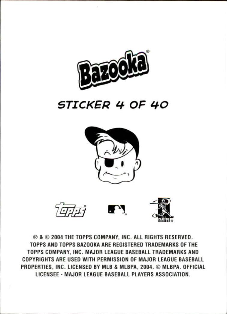 2004 Bazooka 4 on 1 Sticker #4 Halladay/Pedro/Schill/Myers back image