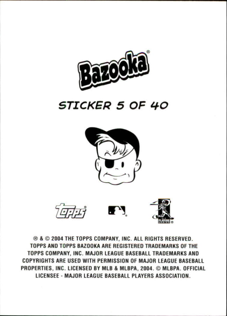 2004 Bazooka 4 on 1 Sticker #5 A.Rod/Berroa/Reyes/Greene back image