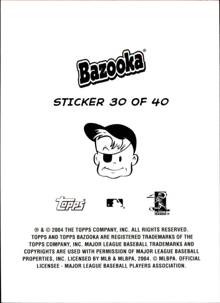 2004 Bazooka 4 on 1 Sticker #30 Thome/Giles/Nomar/Blalock back image