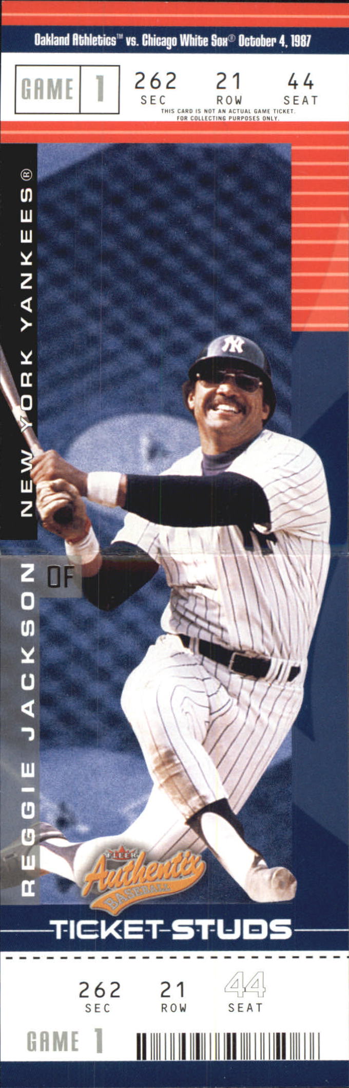 2004 Fleer Authentix Ticket Studs #13 Reggie Jackson