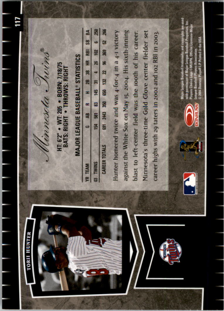 2004 Leaf Certified Cuts #117 Torii Hunter back image