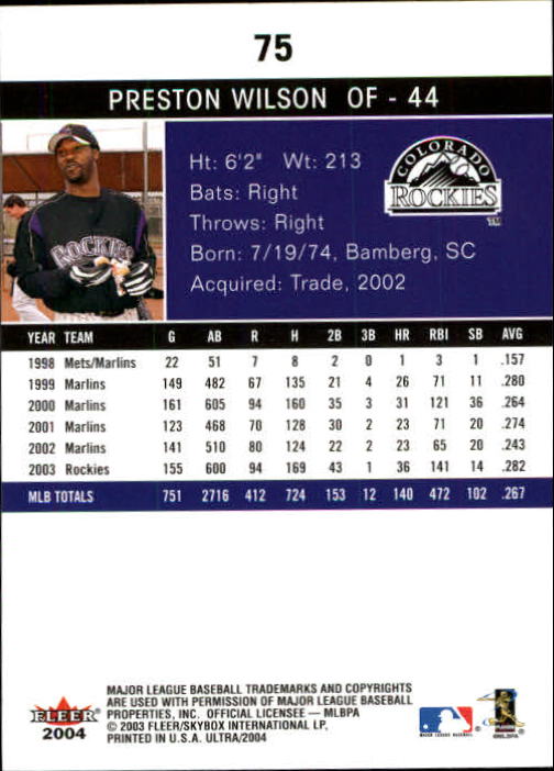 A7533- 2004 Ultra Baseball Card #s 1-374 +Rookies -You Pick- 15+ FREE US SHIP - Picture 117 of 381