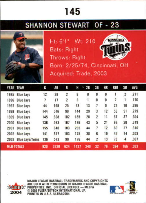 A7533- 2004 Ultra Baseball Card #s 1-374 +Rookies -You Pick- 15+ FREE US SHIP - Picture 221 of 381