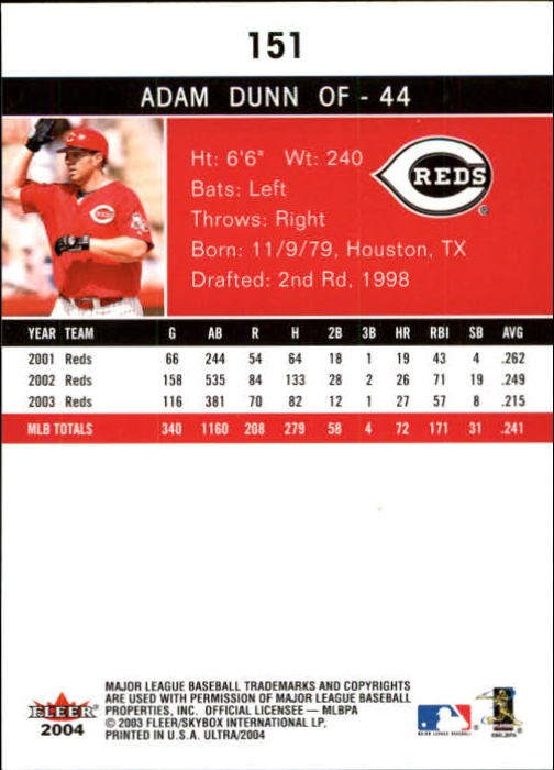 A7533- 2004 Ultra Baseball Card #s 1-374 +Rookies -You Pick- 15+ FREE US SHIP - Picture 231 of 381