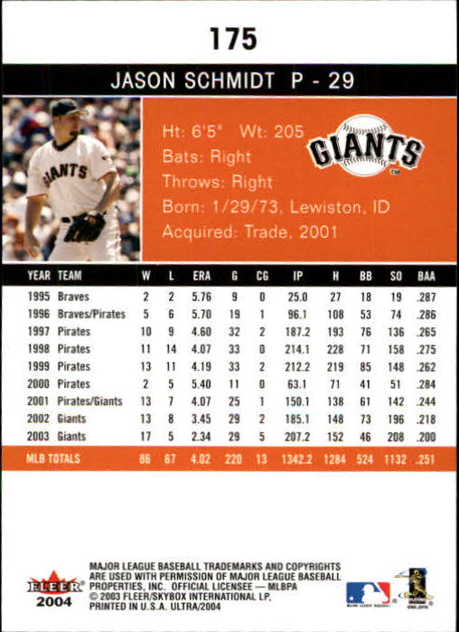A7533- 2004 Ultra Baseball Card #s 1-374 +Rookies -You Pick- 15+ FREE US SHIP - Picture 271 of 381