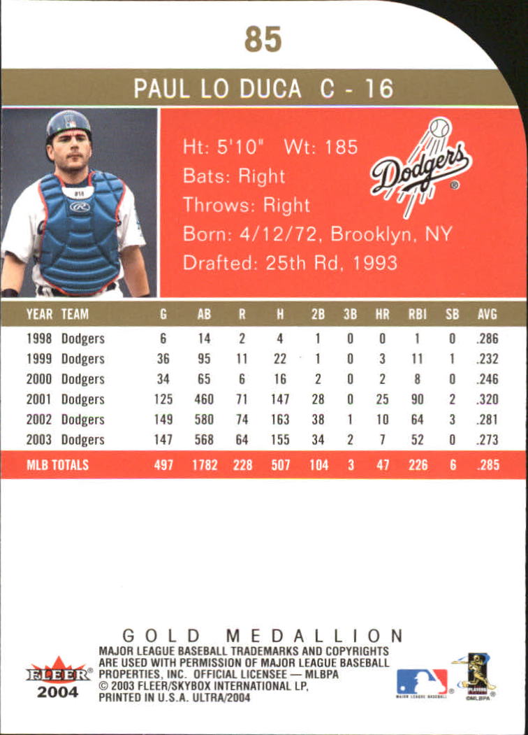 Sports Card Back