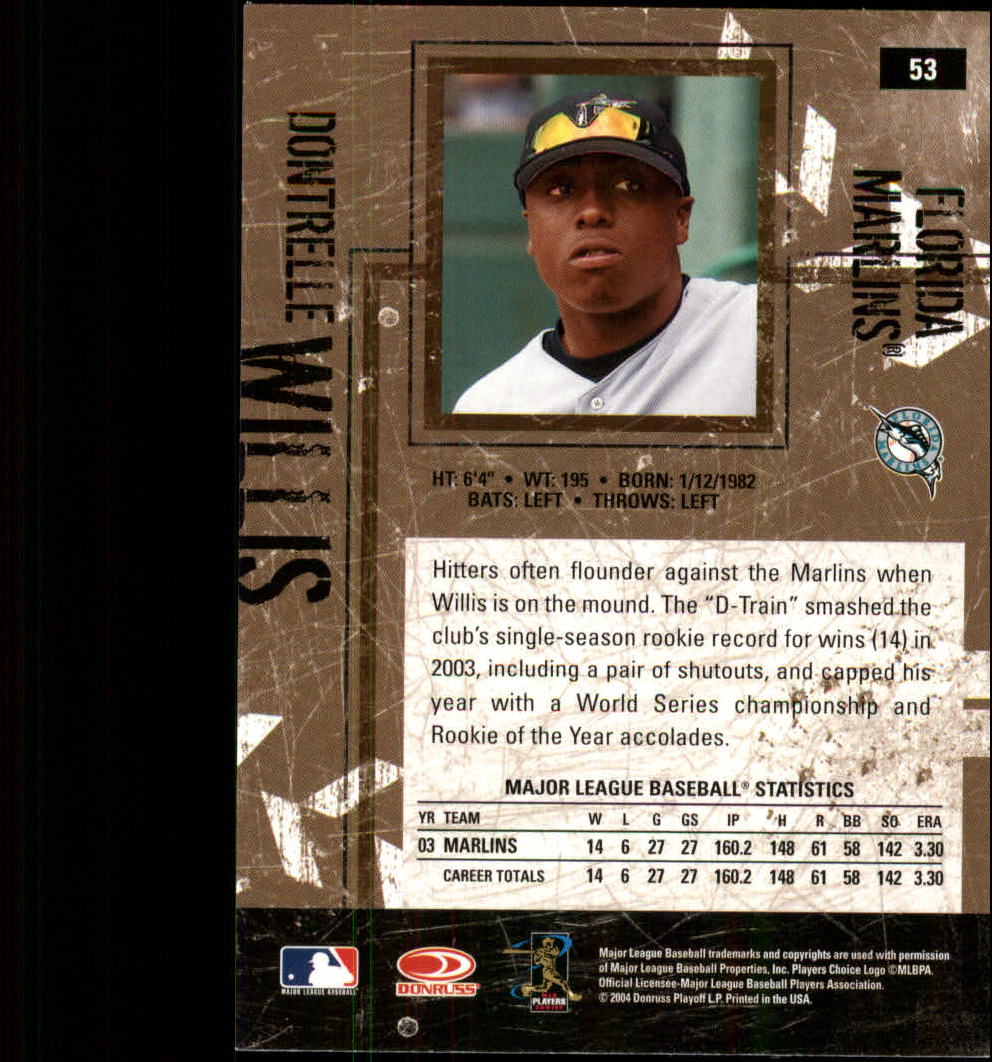 2004 Leather and Lumber #53 Dontrelle Willis back image