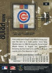 2004 Leather and Lumber B/W #32 Mark Prior back image