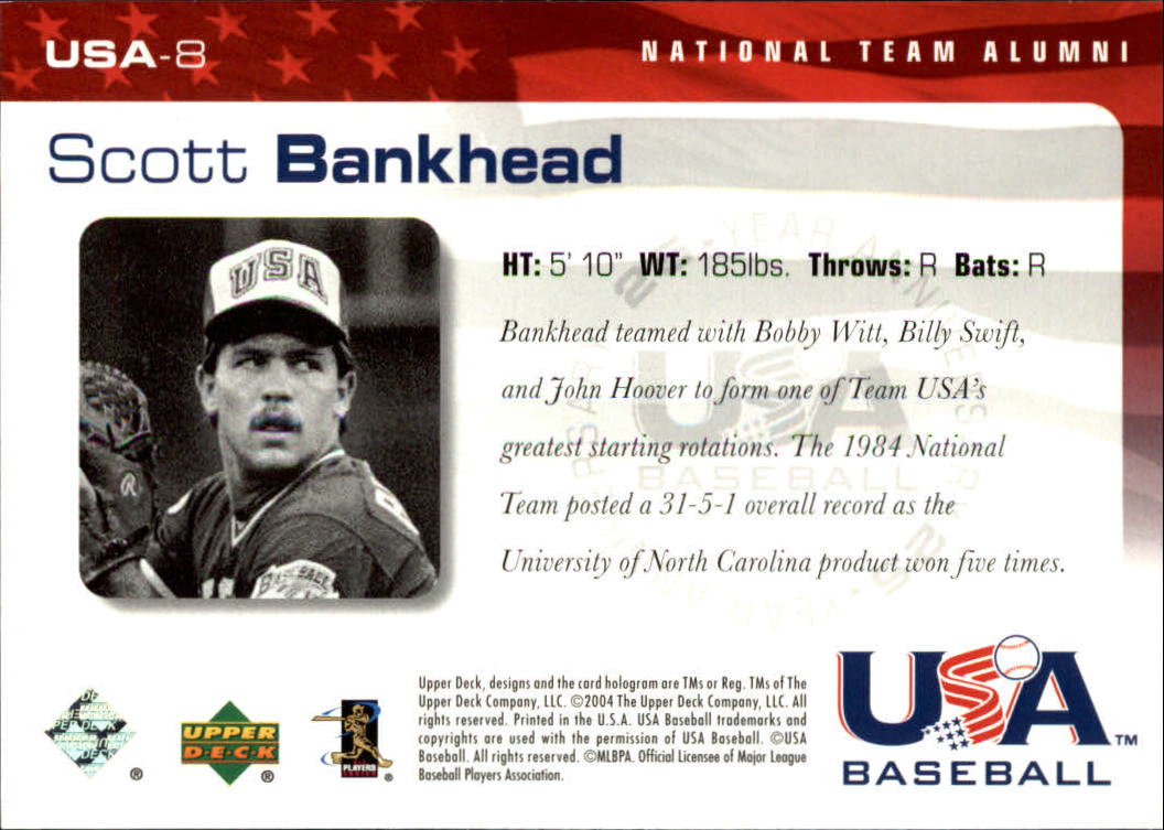 2004 USA Baseball 25th Anniversary #8 Scott Bankhead back image