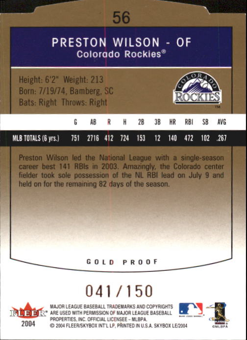 Sports Card Back