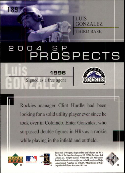 2004 SP Prospects - #201 Jermaine Brock (RC)