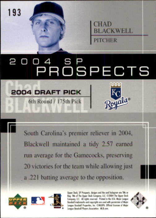 2004 SP Prospects - #201 Jermaine Brock (RC)