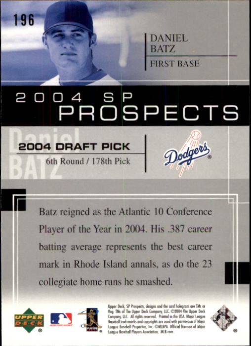 2004 SP Prospects - #201 Jermaine Brock (RC)