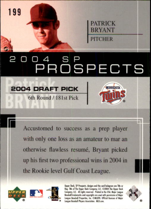 2004 SP Prospects - #201 Jermaine Brock (RC)