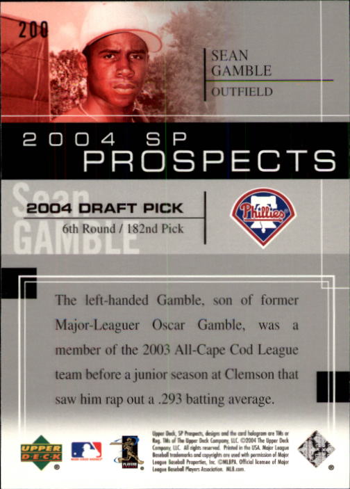 2004 SP Prospects - #201 Jermaine Brock (RC)