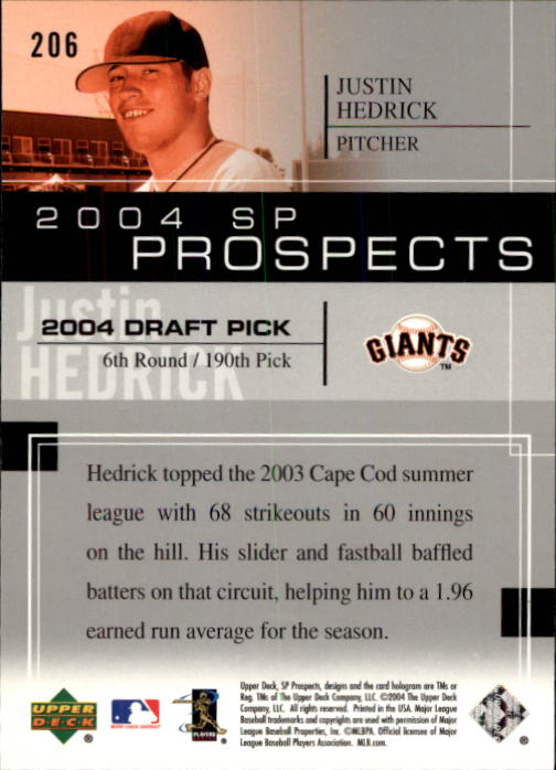 2004 SP Prospects - #201 Jermaine Brock (RC)