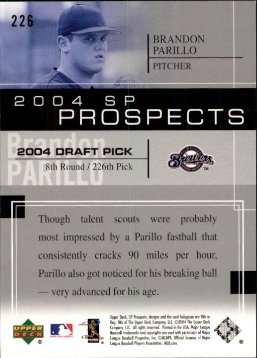 2004 SP Prospects - #201 Jermaine Brock (RC)