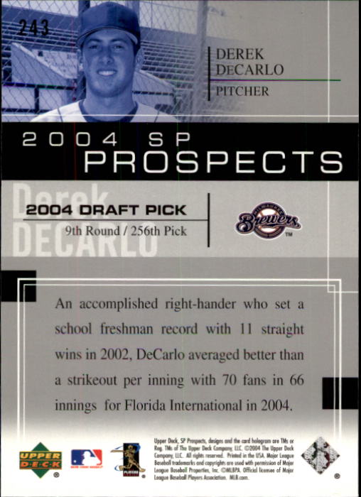 2004 SP Prospects - #201 Jermaine Brock (RC)