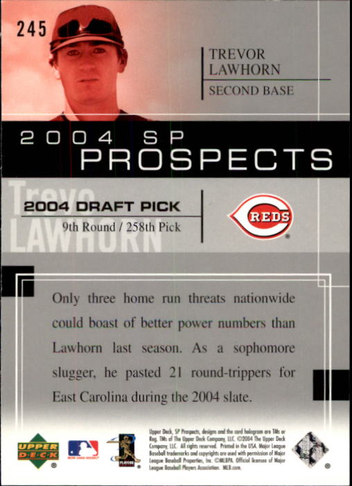 2004 SP Prospects #245 Trevor Lawhorn RC back image