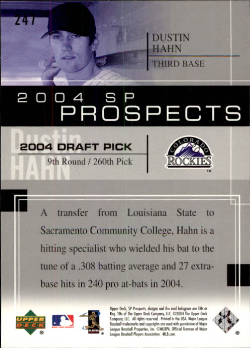 2004 SP Prospects - #201 Jermaine Brock (RC)