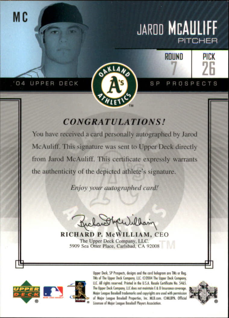 Sports Card Back