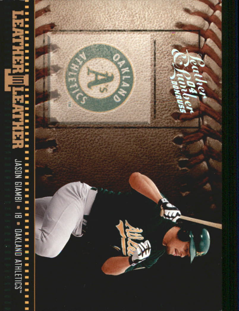 2004 Leather and Lumber Leather in Leather #10 Jason Giambi BB