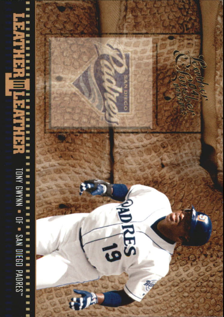 2004 Leather and Lumber Leather in Leather #18 Tony Gwynn BG