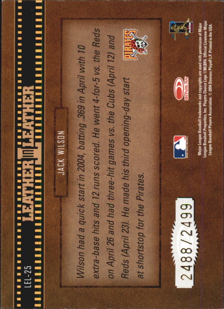 2004 Leather and Lumber Leather in Leather #25 Jack Wilson FG back image