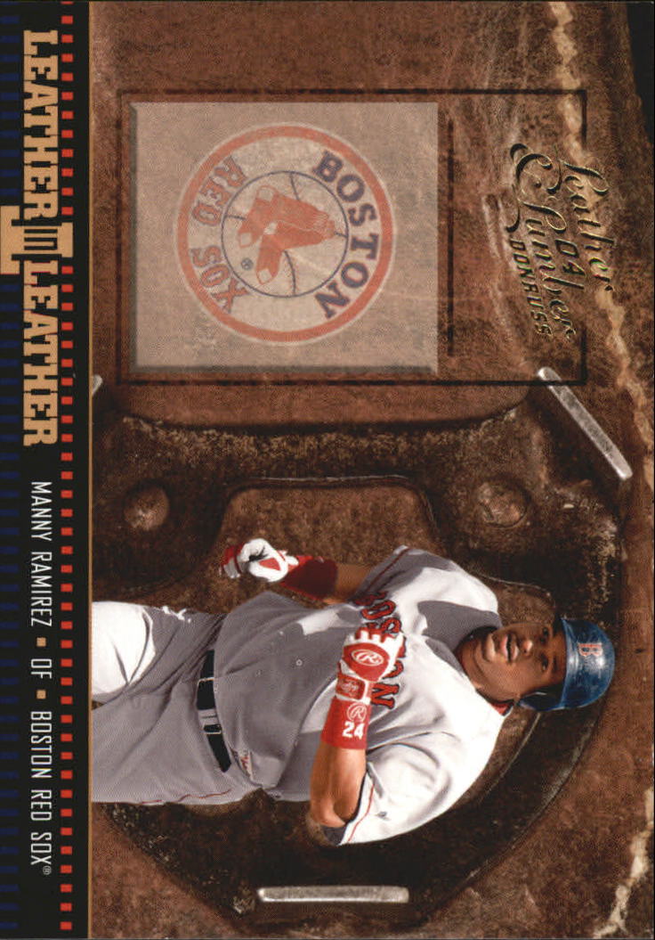 2004 Leather and Lumber Leather in Leather #36 Manny Ramirez SH