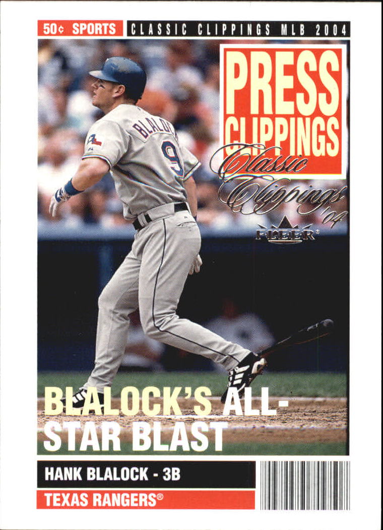 2004 Classic Clippings Press Clippings #17 Hank Blalock