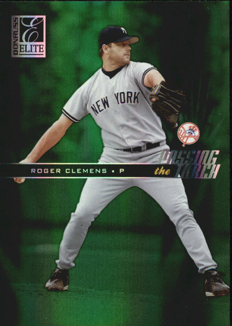 2004 Donruss Elite Passing the Torch Green #25 Roger Clemens