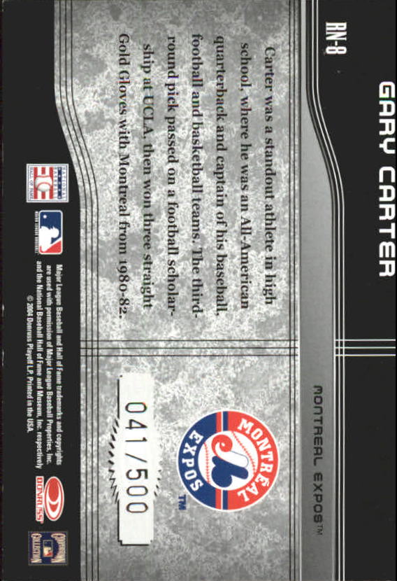 2004 Donruss Elite Extra Edition Round Numbers #8 Gary Carter back image