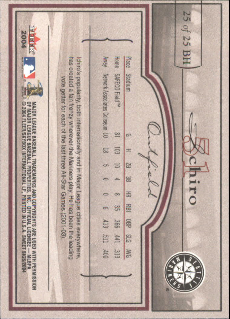 2004 Fleer Sweet Sigs Ballpark Heroes #25 Ichiro Suzuki on