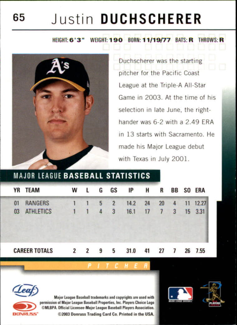 2004 Leaf Baseball "Main Set" Cards #1 to #150 - Picture 129 of 299