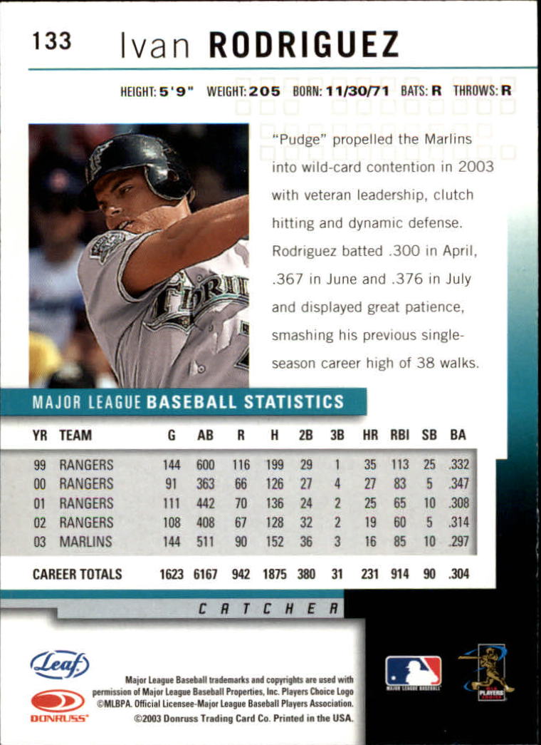 2004 Leaf Baseball "Main Set" Cards #1 to #150 - Picture 265 of 299