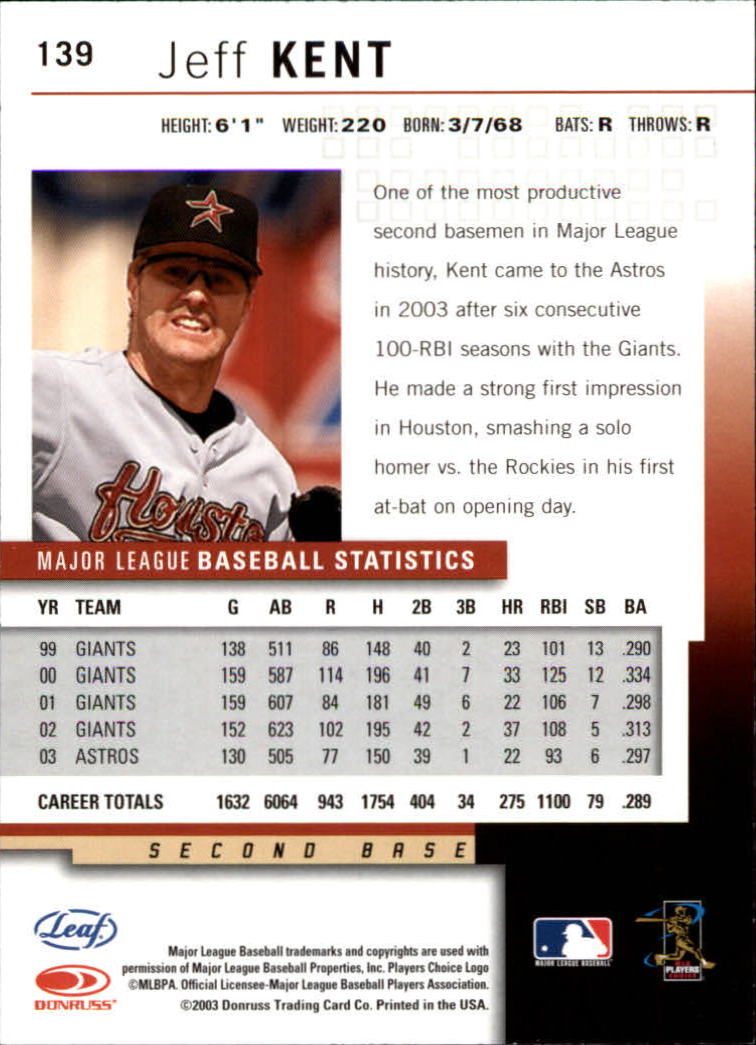 2004 Leaf Baseball "Main Set" Cards #1 to #150 - Picture 277 of 299