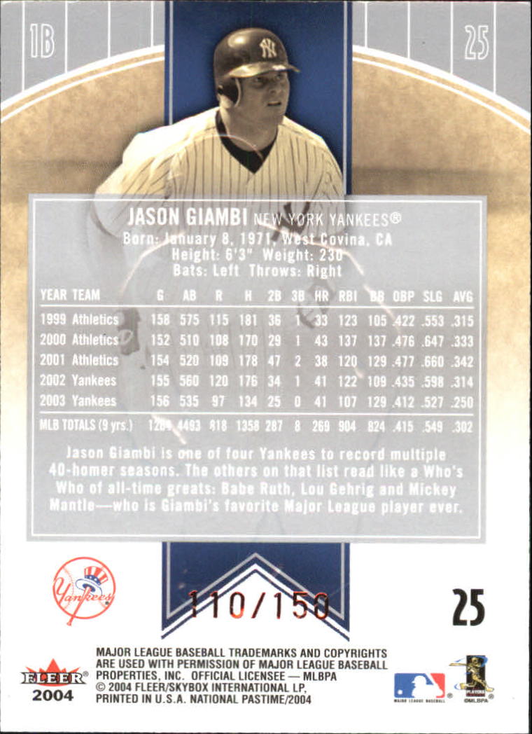 Sports Card Back