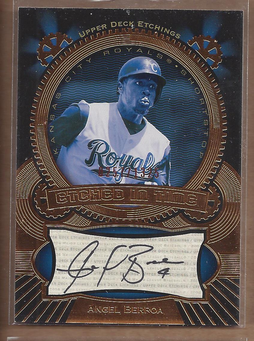 2004 Upper Deck Etchings Etched in Time Autograph Black #AB Angel Berroa/1325