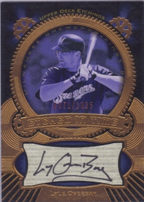 2004 Upper Deck Etchings Etched in Time Autograph Black #LO Lyle Overbay/1325