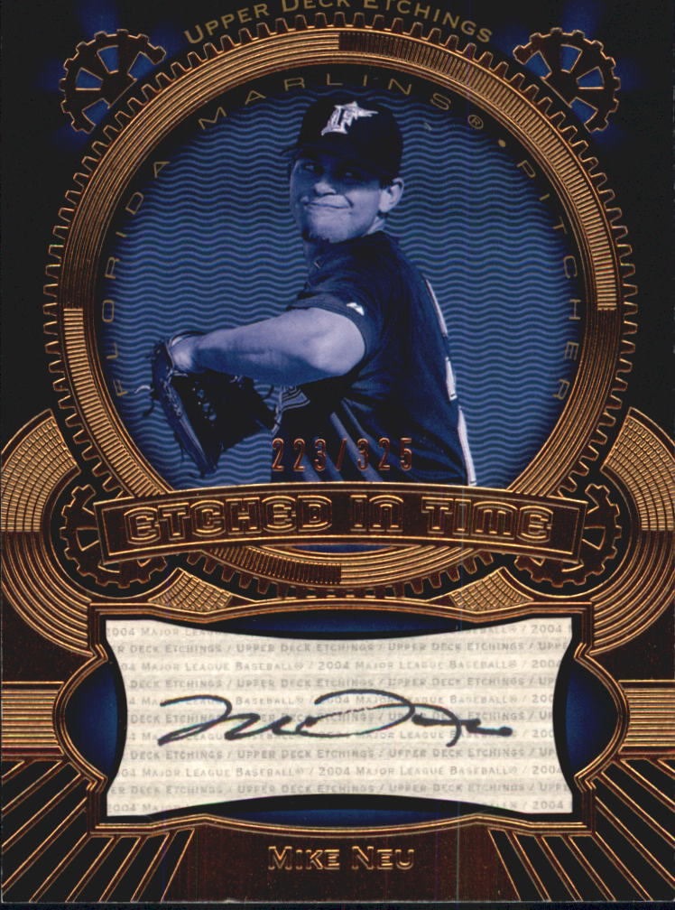 2004 Upper Deck Etchings Etched in Time Autograph Black #MN Mike Neu/325